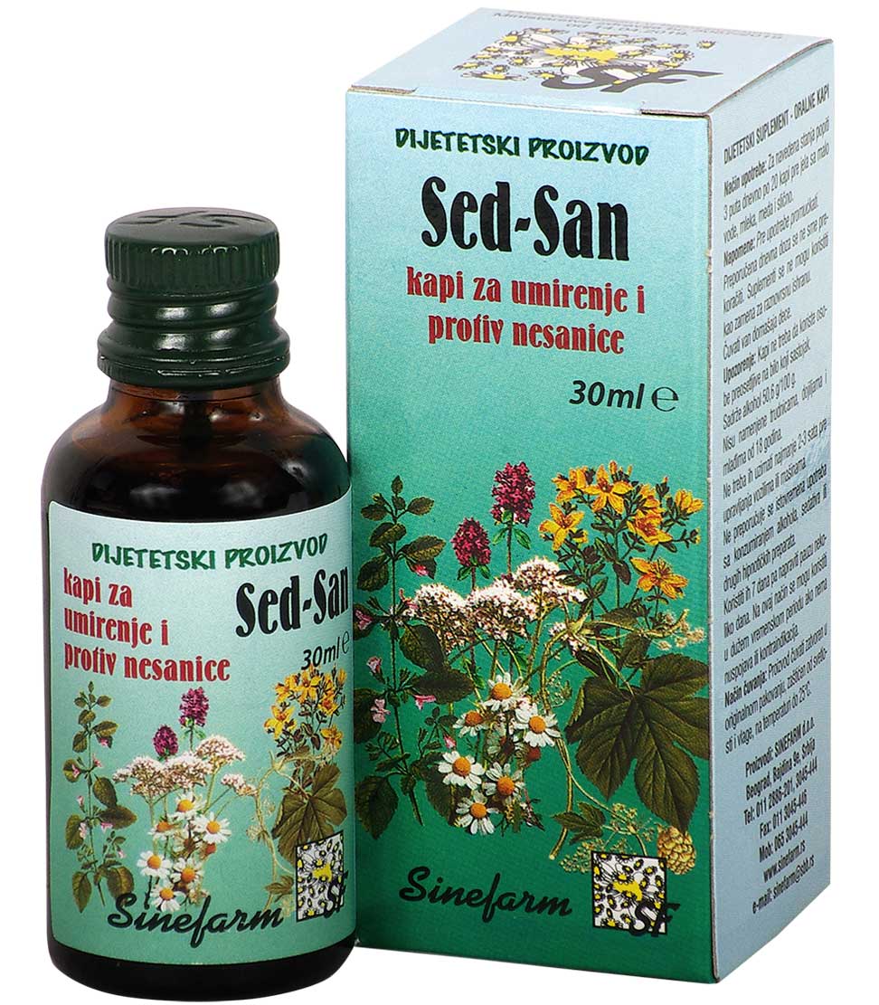 Drops for sedation and against insomnia<br>-30 ml-e SED-SAN