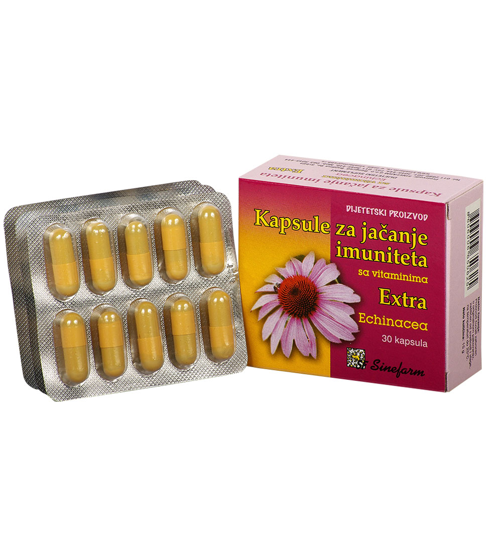 Capsules to strengthen immunity with vitamins<br>-EXTRA-30 pcs EHINACEA