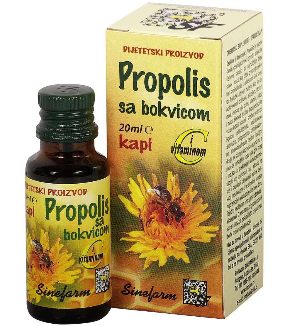 Propolis drops with plantain and Vitamin C<br>-20 ml-e