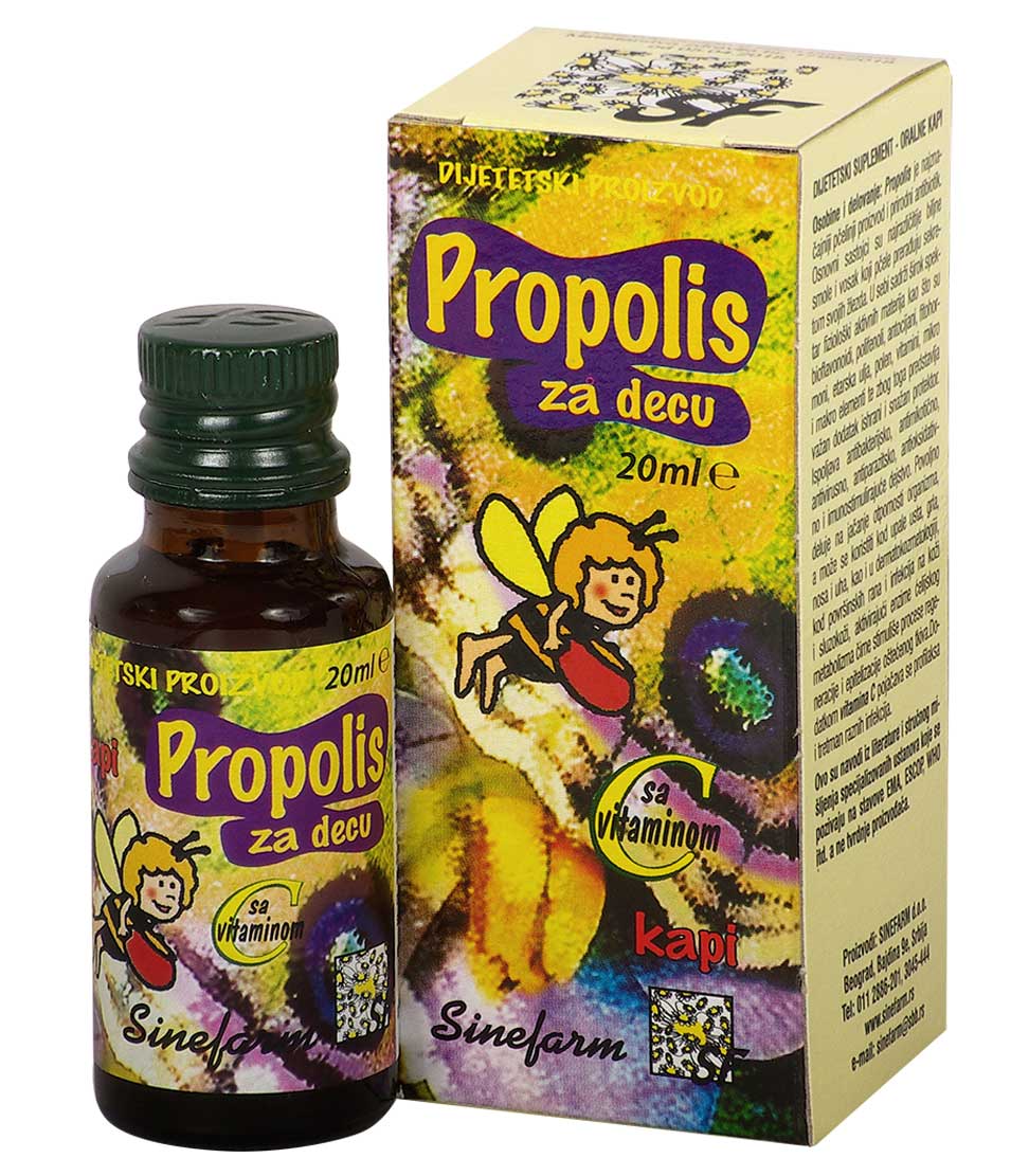 Propolis drops for children with Vitamin C<br>-20 ml-e