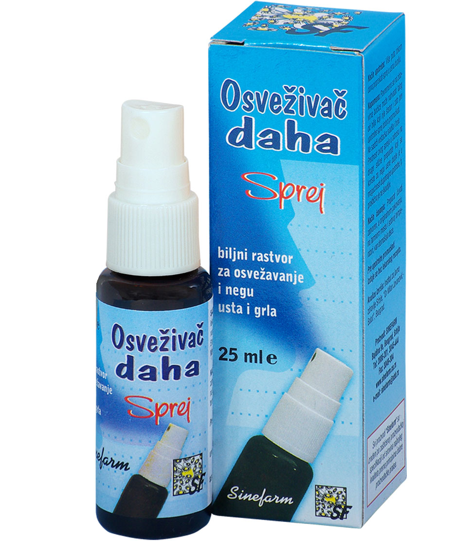 Breath-freshening spray for care of the mouth and throat<br>-25 ml-e