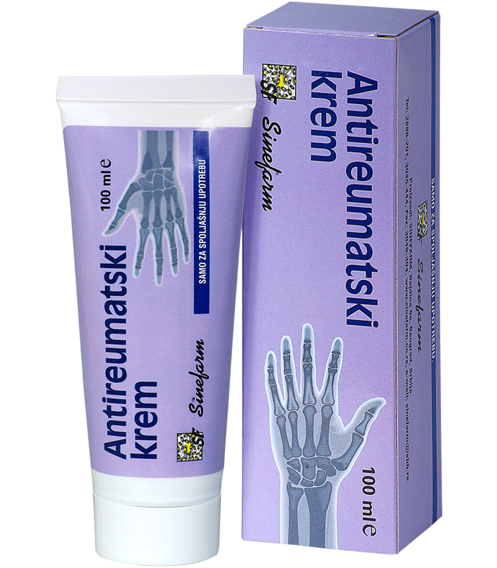 Cream for RHEUMATIC DISORDERS with plant <br>extracts, essential oils, camphor, <br>panthenol, allantoin and menthol<br>-100 ml-e