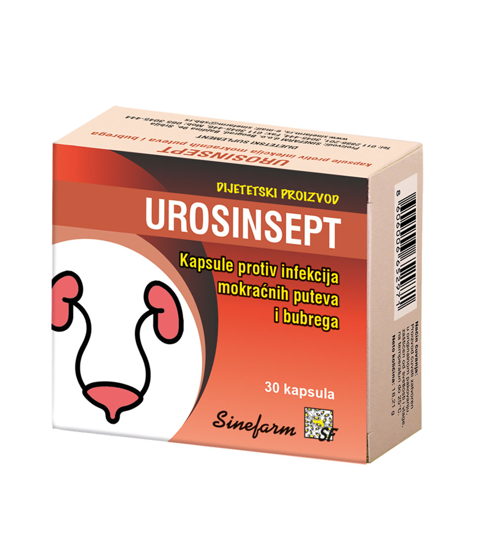 Kapsule protiv infekcija mokraćnih puteva i bubrega – 30 kom. UROSINSEPT