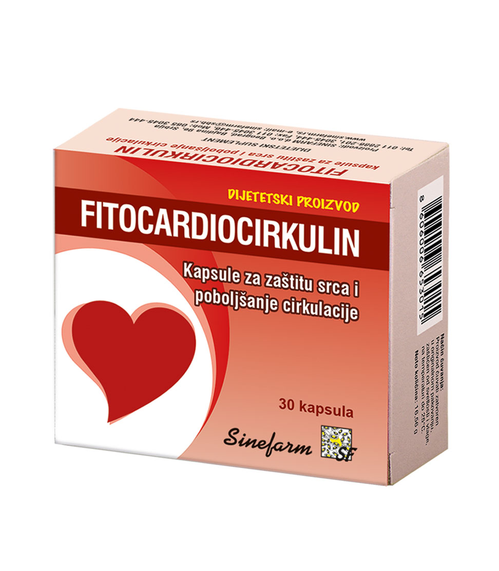 Kapsule za zaštitu srca i poboljšanje cirkulacije – 30 kom. FITOCARDIOCIRKULIN