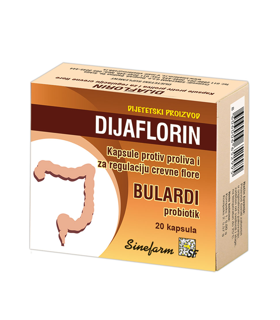 Kapsule protiv proliva i za regulaciju crevne flore Bulardi probiotik – 20 kom. DIJAFLORIN